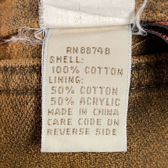 THE TERRITORY AHEAD Men’s Lined Barn Chore Jacket Coat Size Medium Brown READ - Picture 14 of 15